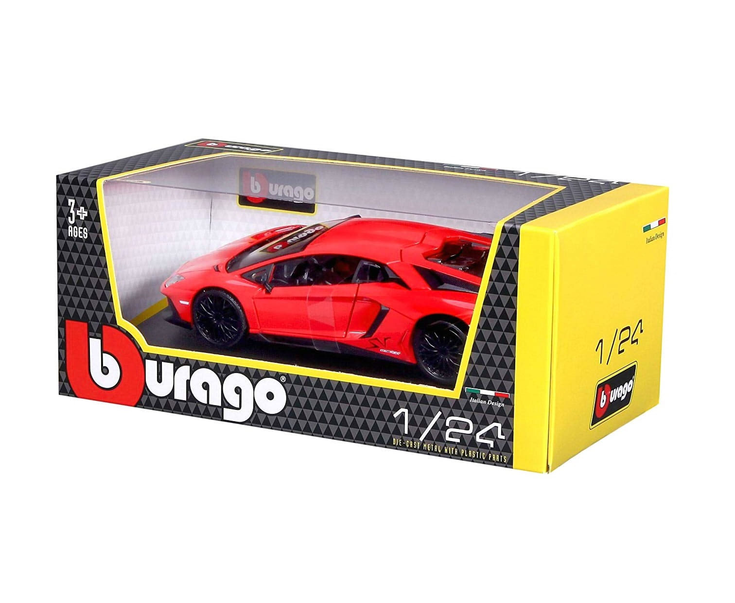 Miniatura Carro Lamborghini Aventador Sv Coupe 1/24 Plus Vermelho