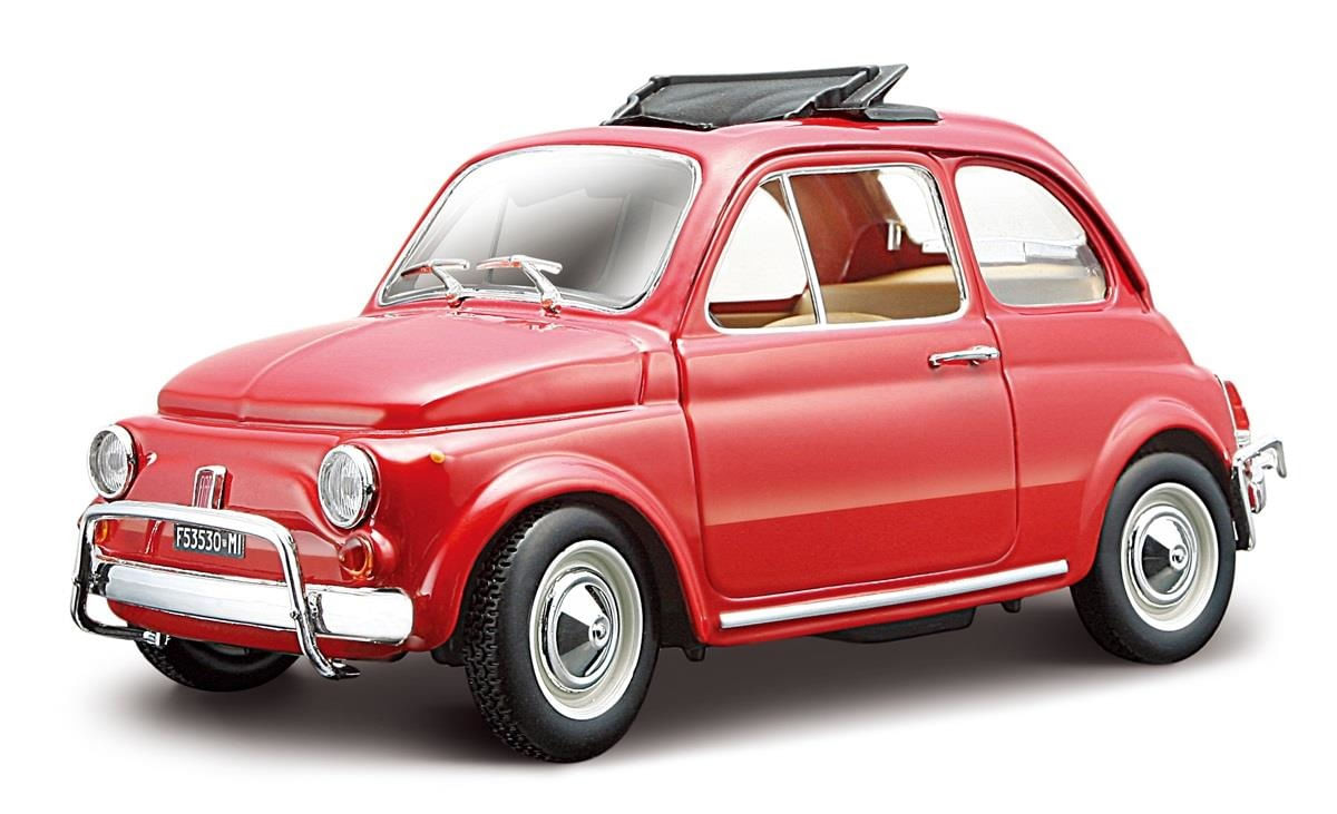 Miniatura Carro Fiat 500L 1968 1/24 Vermelho Bburago 22099