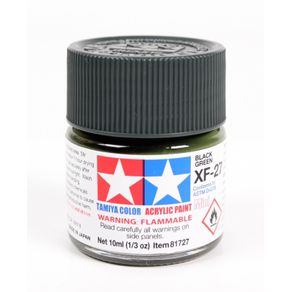 TAM81727-01-1-XF27-ACRILICO-FOSCO-PRETO-ESVERDIADO-10ML-TAMIYA-81727