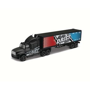Miniatura-Caminhao---Highway-Haulers---Fresh-Metal---Bau---Preto---Maisto