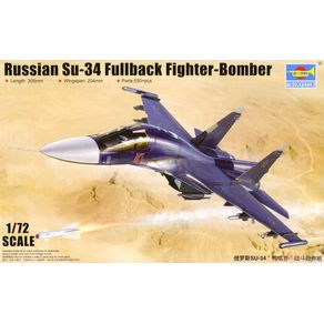 Kit-Plastico-Russian-Su-34-Fullback-Fighter-Bomber-1-72---Trumpeter