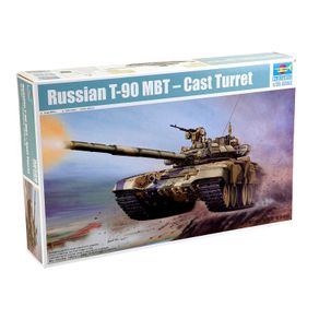 Kit-Plastico-Russian-T-90-MBT---Torreta-fundida-1-35---Trumpeter