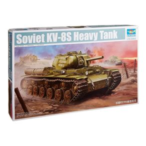 Kit-Plastico-Soviet-KV-8S-Heavy-Tank---1-35---Trumpeter