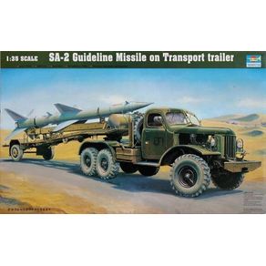SA-2-Guideline-Missile-on-Transport-Trailer---1-35---Trumpeter