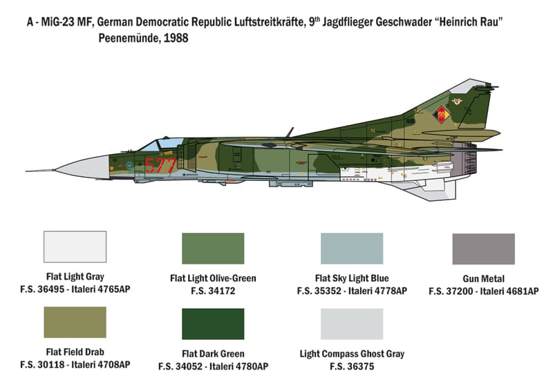 Mig-23 Mf/Bn Flogger 1/48 Ita2798S Italeri 2798S - limahobbies Mig-23 Mf/Bn Flogger 1/48 Ita2798S Italeri 2798S - limahobbies