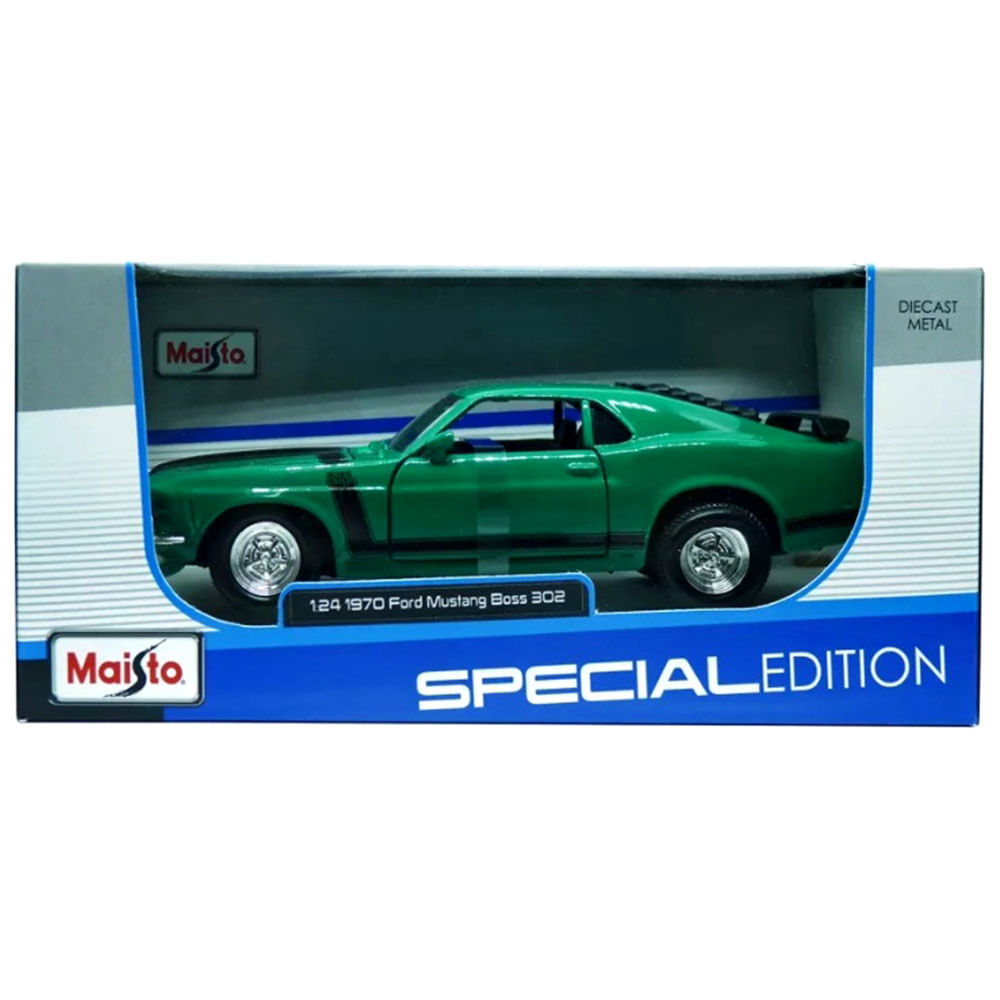 Miniatura Carro Ford Mustang Boss 302 1970 1/24 Special Edition Verde Maisto  31943 - limahobbies