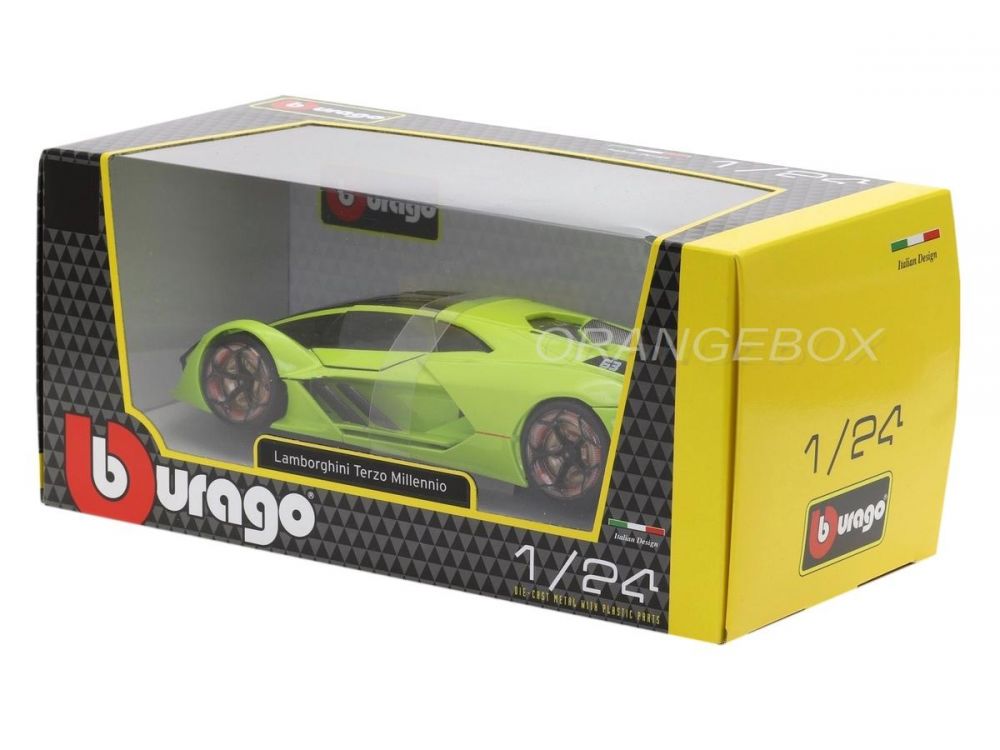 Bburago 1/24 Scale Lamborghini Terzo Millennio Die-Cast Model Car - Green