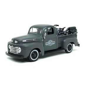 Miniatura-Ford-F-1-Pickup-1948-e-Wla-Flathead-1942-1-24-Harley-Davidson-Custom-Maisto-PRETO-32185-01