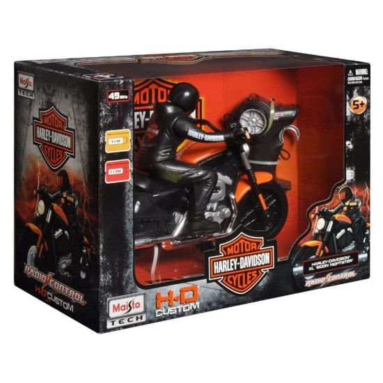 Moto Controle Remoto Motorcycle Harley Davidson Tech R/C Laranja