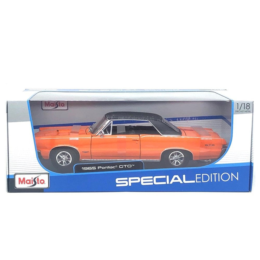 Miniatura Pontiac Gto 1965 1/18 Special Edition Laranja Maisto