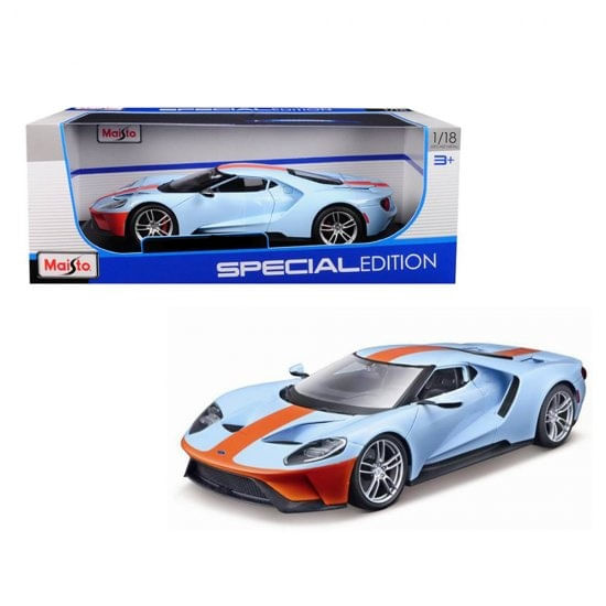 Miniatura Carro Ford Gt 2019 Azul 1/18 Special Edition Maisto
