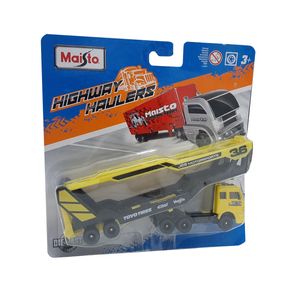 Miniatura-Caminhao-com-Cacamba-1-43-Maisto-Highway-Haulers-Jes-Motor-Sports-36-Amarelo-15021-01