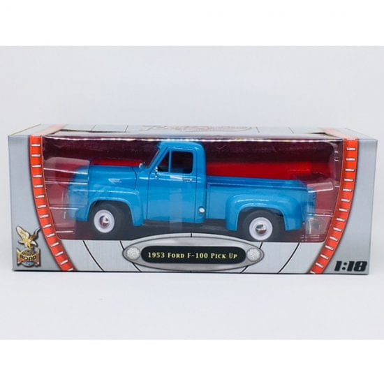 Miniatura Carro Ford Pickup F100 1953 1/18 Azul Claro Yat Ming