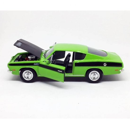 Miniatura Carro Plymouth Barracuda 1969 1/18 Verde Yat Ming Miniatura Carro Plymouth Barracuda 1969 1/18 Verde Yat Ming