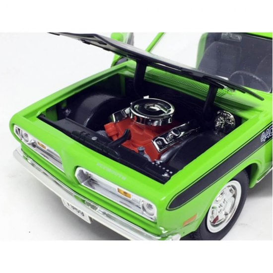 Miniatura Carro Plymouth Barracuda 1969 1/18 Verde Yat Ming