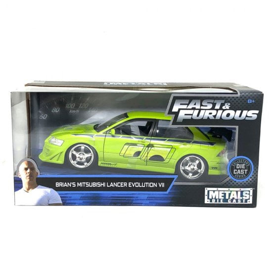 Jada 1/24 – Mitsubishi Lancer Evo VII De Brian – Fast & Furious – Vert