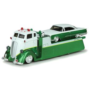 Miniatura-Picape-Reboque-Coe-Flatbed-e-Ford-Starliner-1-64