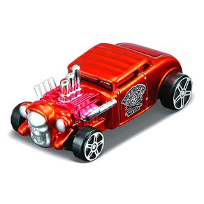 Miniatura-Carro-Burnin-Key-Cars-Knuckle-Dragger-1-64-Vermelho