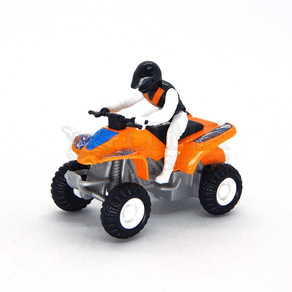 Miniatura-Quadriciclo-Laranja-Com-Piloto-Branco