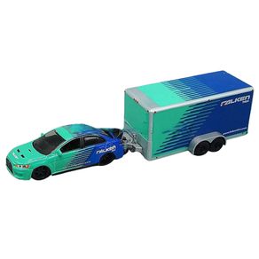 Miniatura-Carro-Mitsubishi-Lancer-Evolution-2008-Com-Trailer-1-64