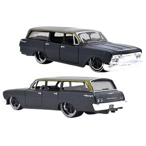 Miniatura-Carro-Chevrolet-Biscayne-Wagon-1962-1-64-Preto