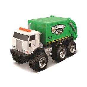 Miniatura-Caminhao-Builder-Zone-Quarry-Garbage-Truck-Branco