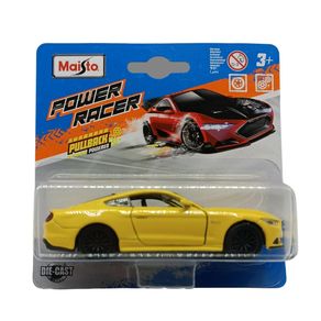 Miniatura-Carro-Power-Racer-Ford-Mustang-1-43-Amarelo