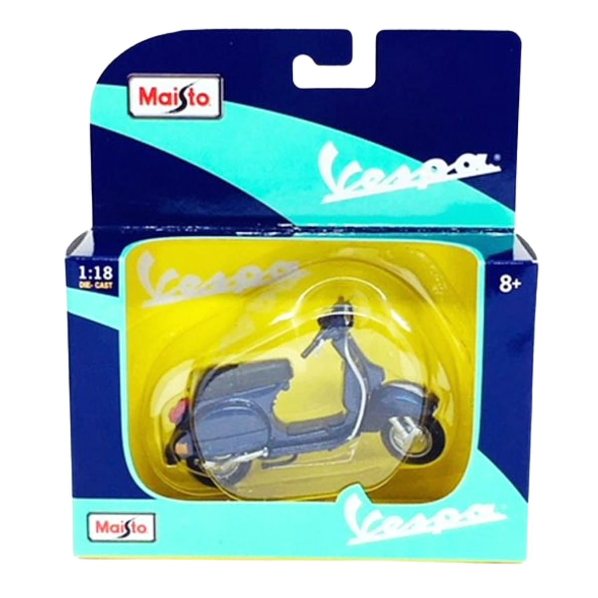 Miniatura Moto Vespa P150X 1978 1/18 Azul Maisto 31540 - limahobbies