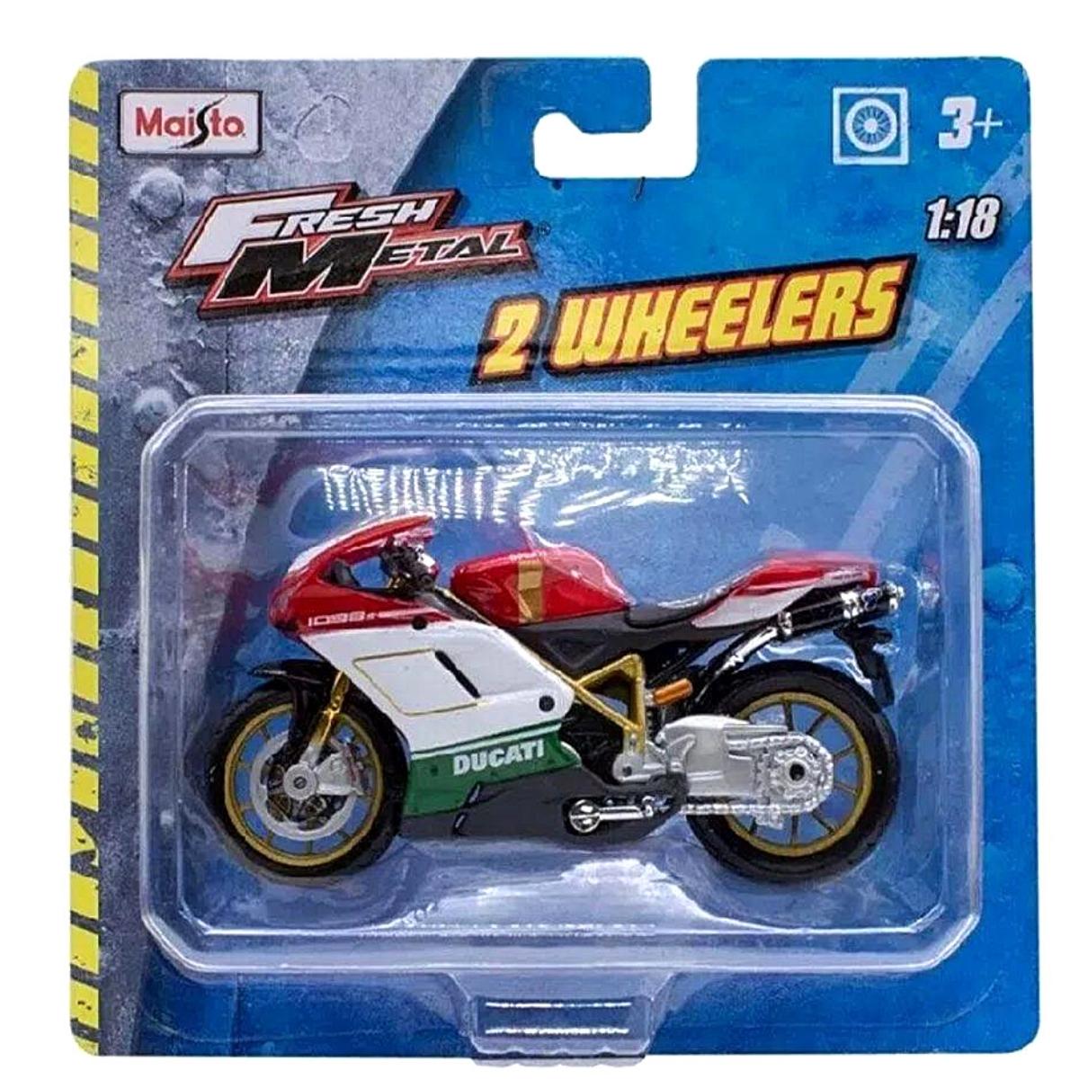 Miniatura Moto Ducati 1098S 1/18 Tricolor Maisto 35300 - limahobbies