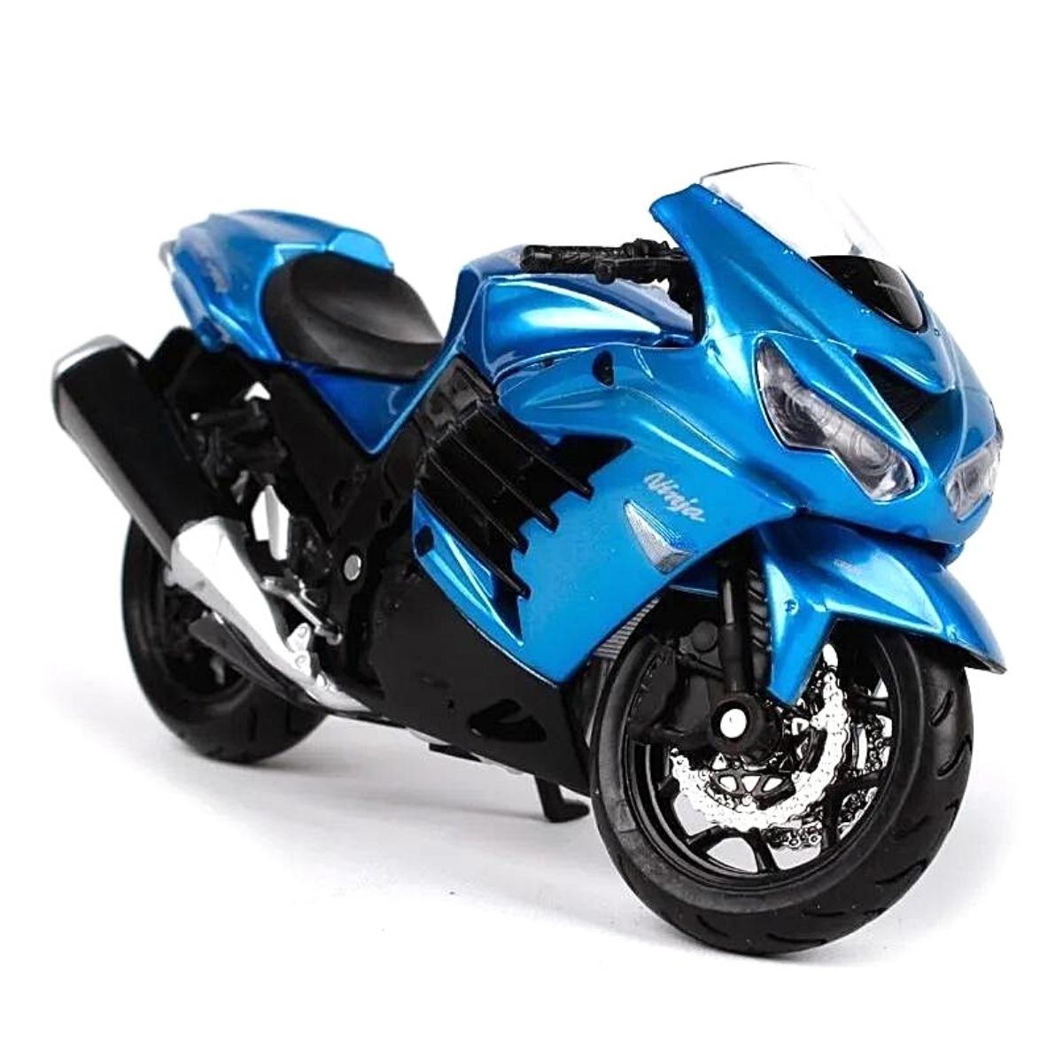 Miniatura Moto Kawasaki Ninja Zx 14 R 1/18 Azul Maisto 35300 Miniatura Moto Kawasaki Ninja Zx 14 R 1/18 Azul Maisto 35300