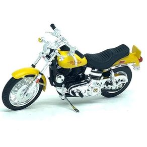 Miniatura-Moto-Harley-Davidson-FXS-Low-Rider-1977-S38-1-18-Amarelo