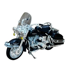 Miniatura-Moto-Harley-Davidson-FLH-Electra-Glide-1966-1-18-Preto