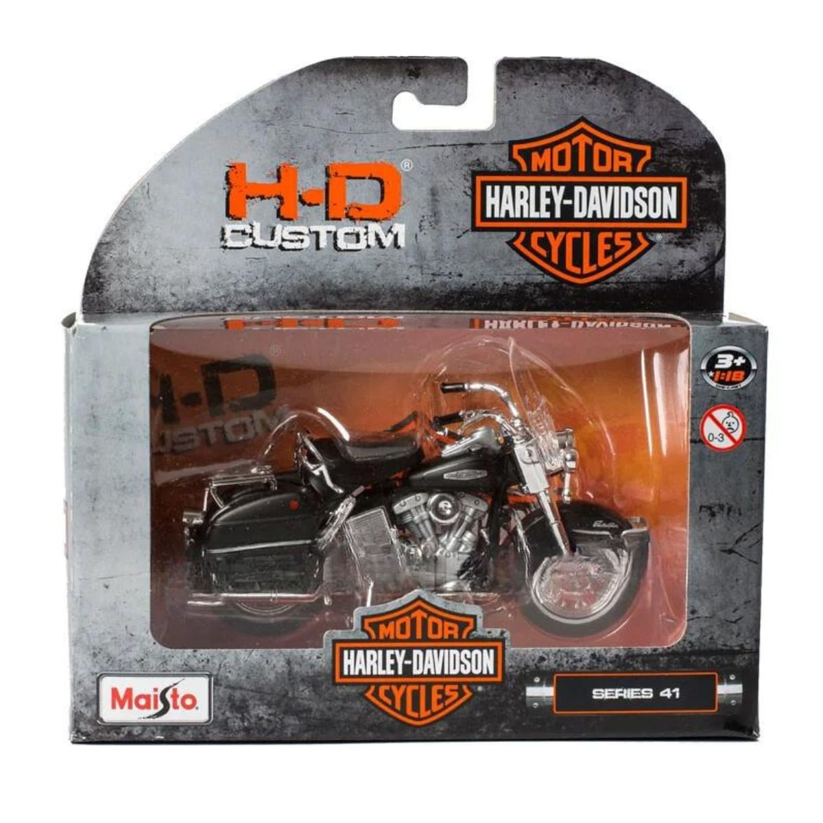 Miniatura Moto Harley Davidson Flh Electra Glide 1966 1/18 Preto