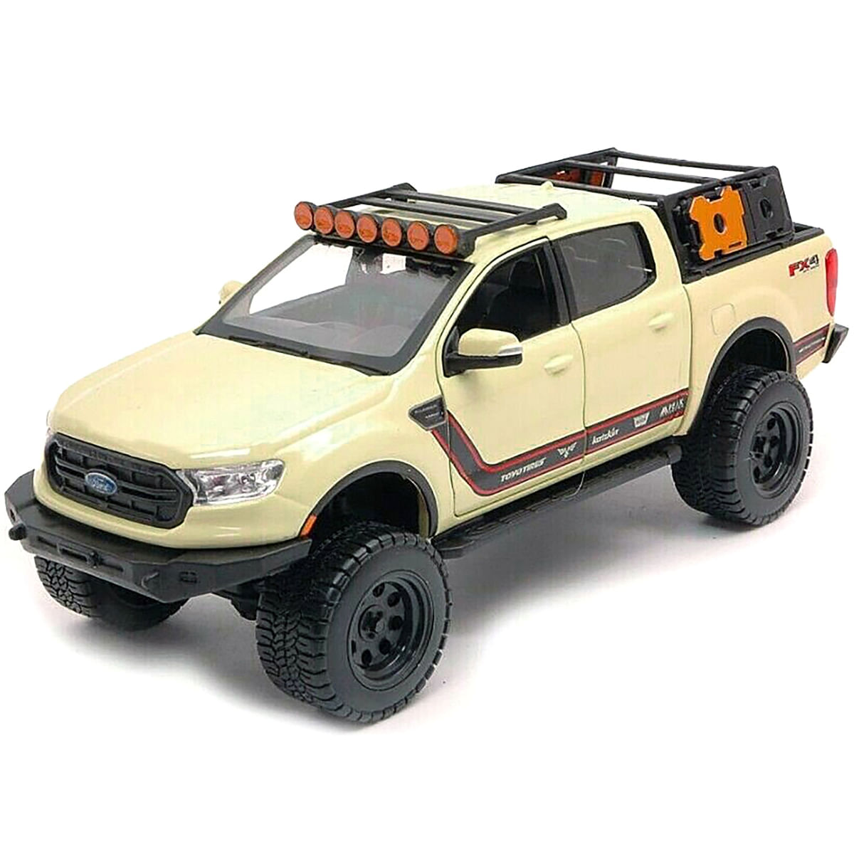 Miniatura Picape Ford Ranger 2019 1/27 Bege Maisto 32540 - limahobbies