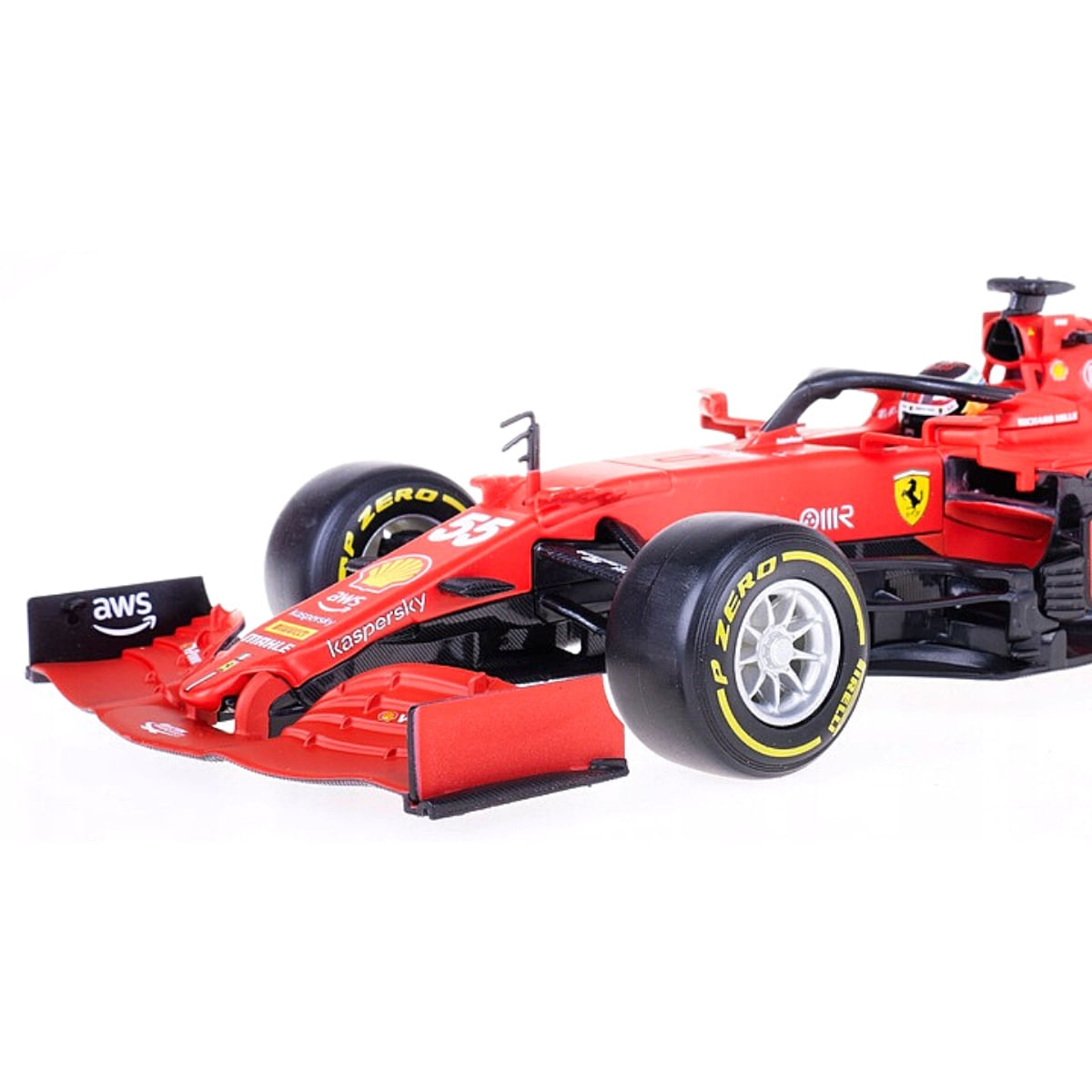 Miniatura Carro Fórmula 1 Sf21 2021 #55 Carlos Sainz 1/18 Bburago
