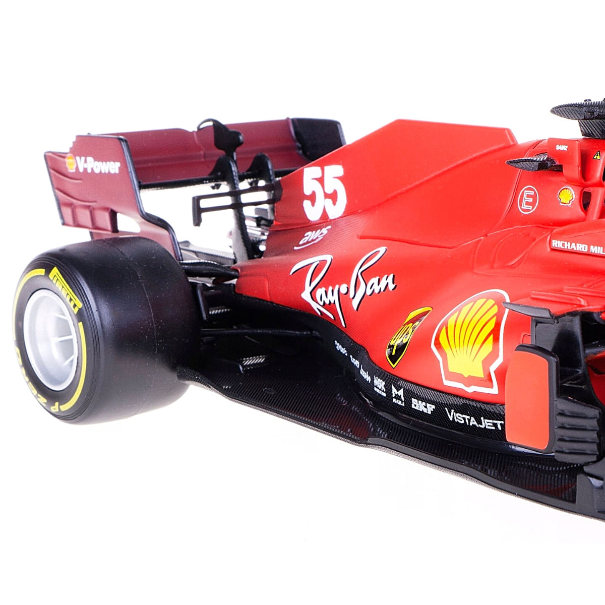 Miniatura Carro Fórmula 1 Sf21 2021 #55 Carlos Sainz 1/18 Bburago