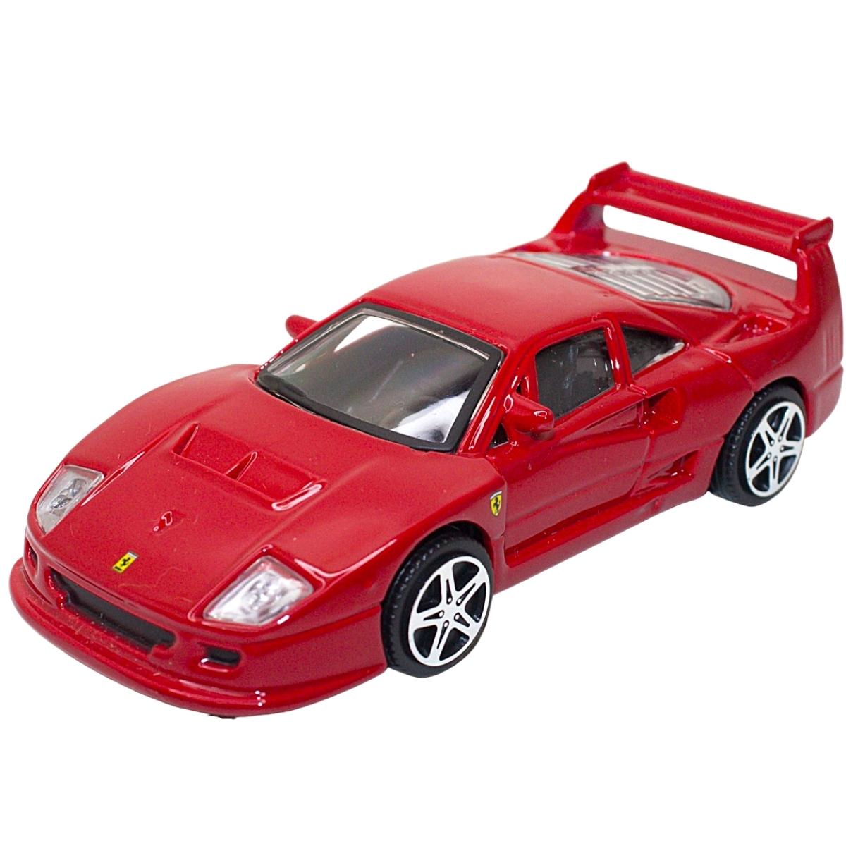 Miniatura Carro Ferrari F40 Competizone 1/64 Vermelho Bburago
