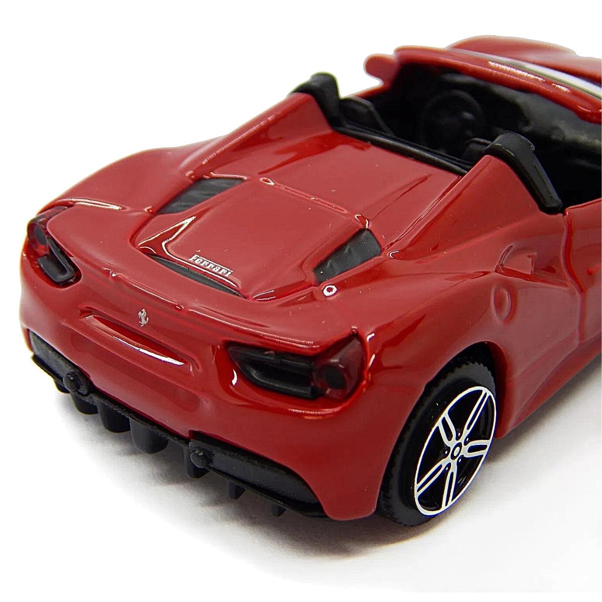 Miniatura Carro Ferrari 488 Spider 1/43 Vermelho Bburago 36001