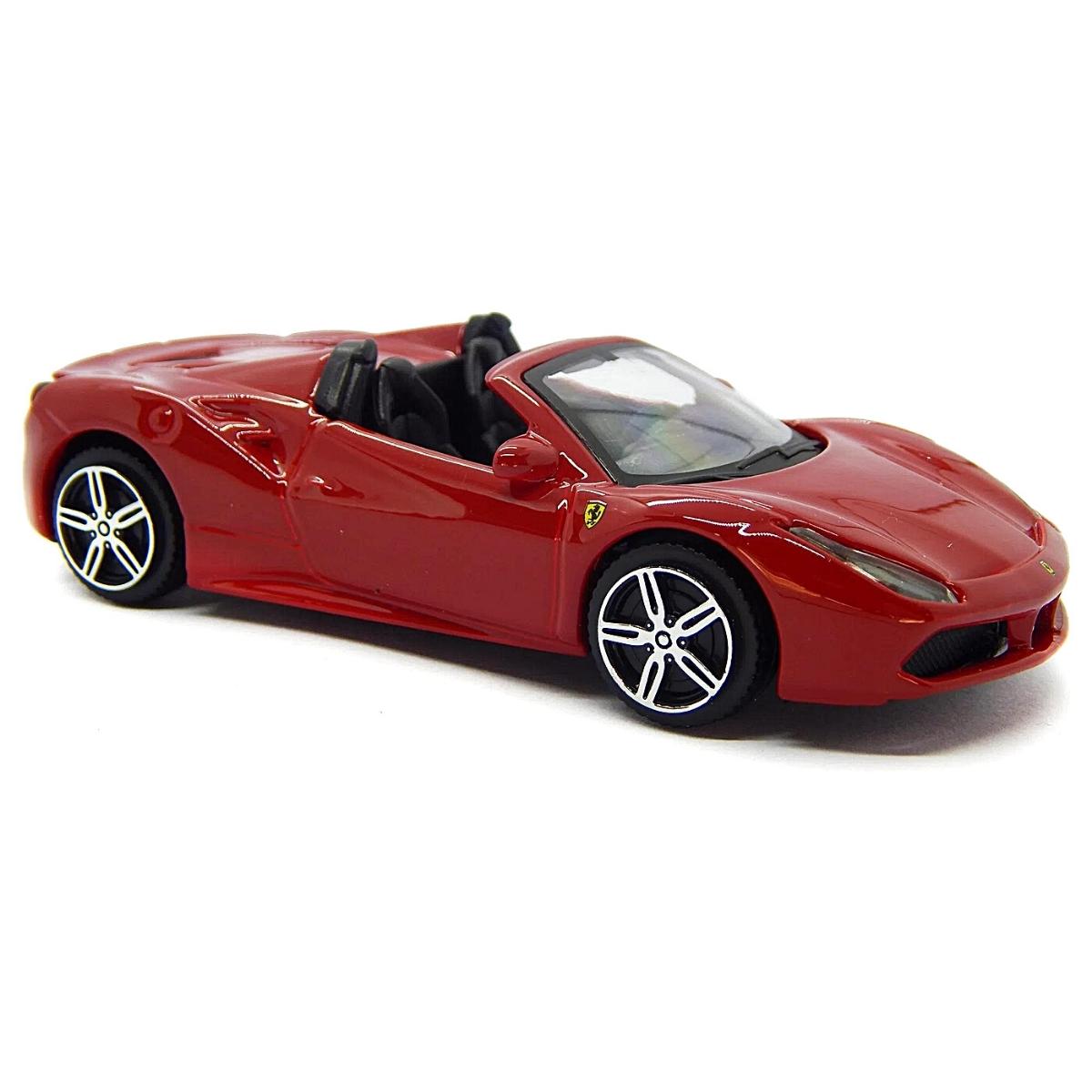 Miniatura Carro Ferrari 488 Spider 1/43 Vermelho Bburago 36001