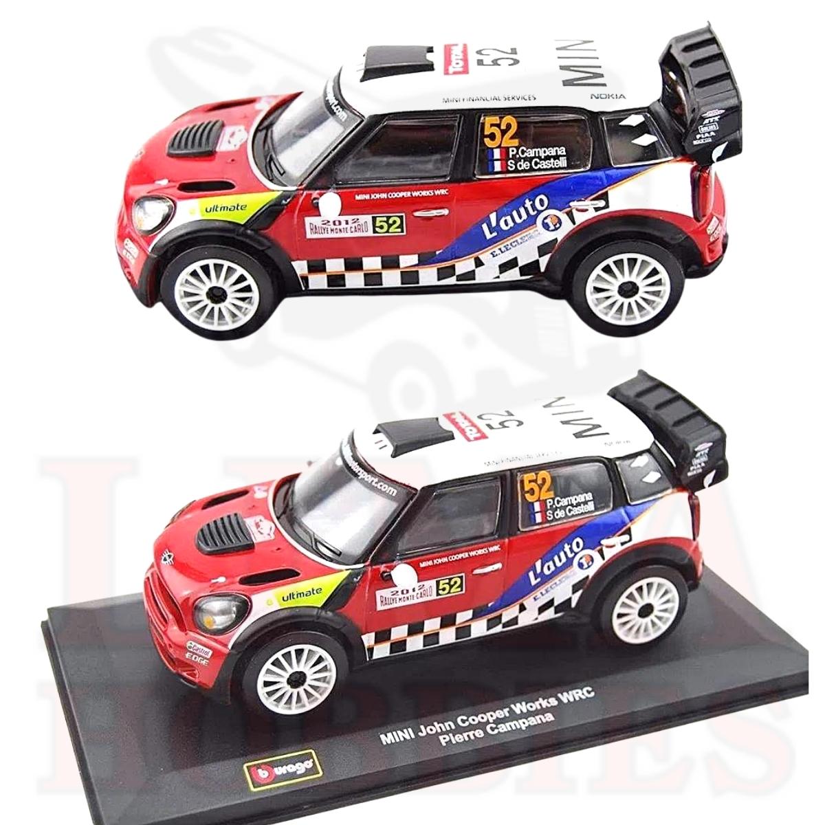 Miniatura Mini John Cooper Works Wrc Pierre Campana 1/32 Bburago