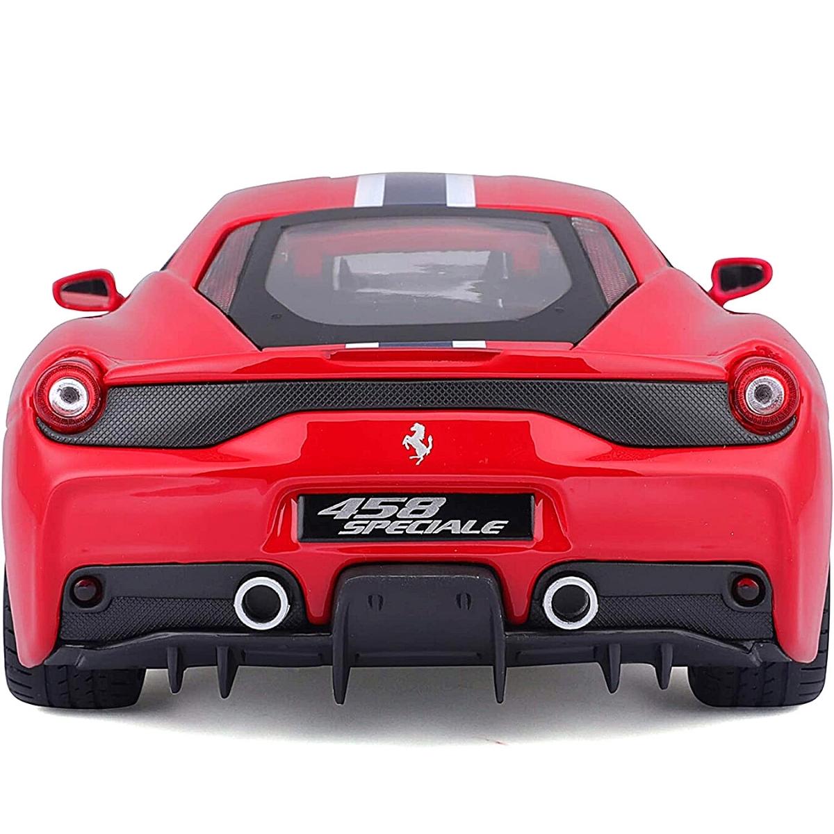 Miniatura Ferrari 458 Speciale 1/18 Race E Play Vermelha Bburago