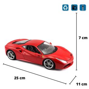 Miniatura-Carro-Ferrari-488-Gtb-1-18-Vermelho