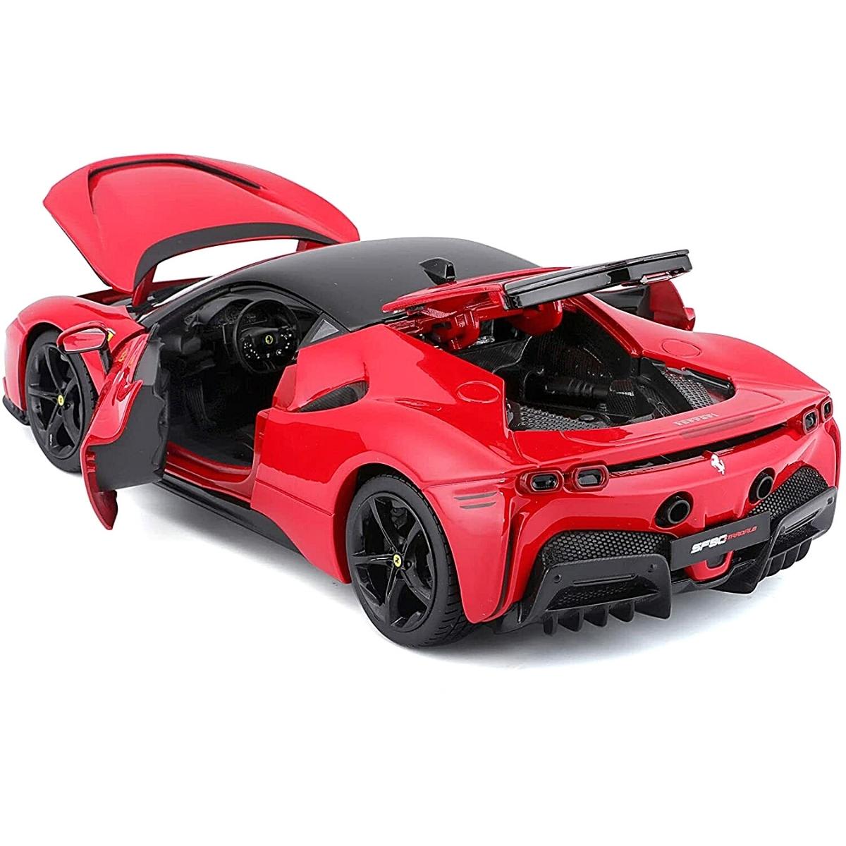 Miniatura Carro Ferrari Sf90 Stradale 1/18 Vermelho Bburago 16015