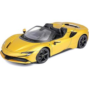 Miniatura-Carro-Ferrari-SF90-Spider-1-18-Amarelo