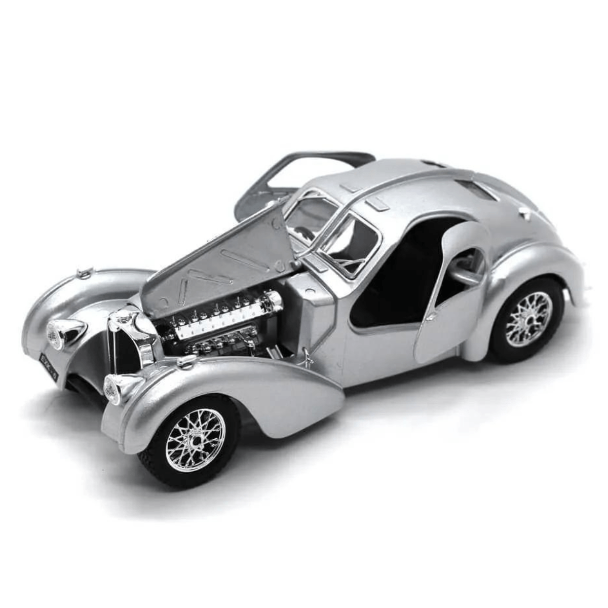 Miniatura Carro Bugatti Type 57Sc Atlantic 1/24 Prata Bburago