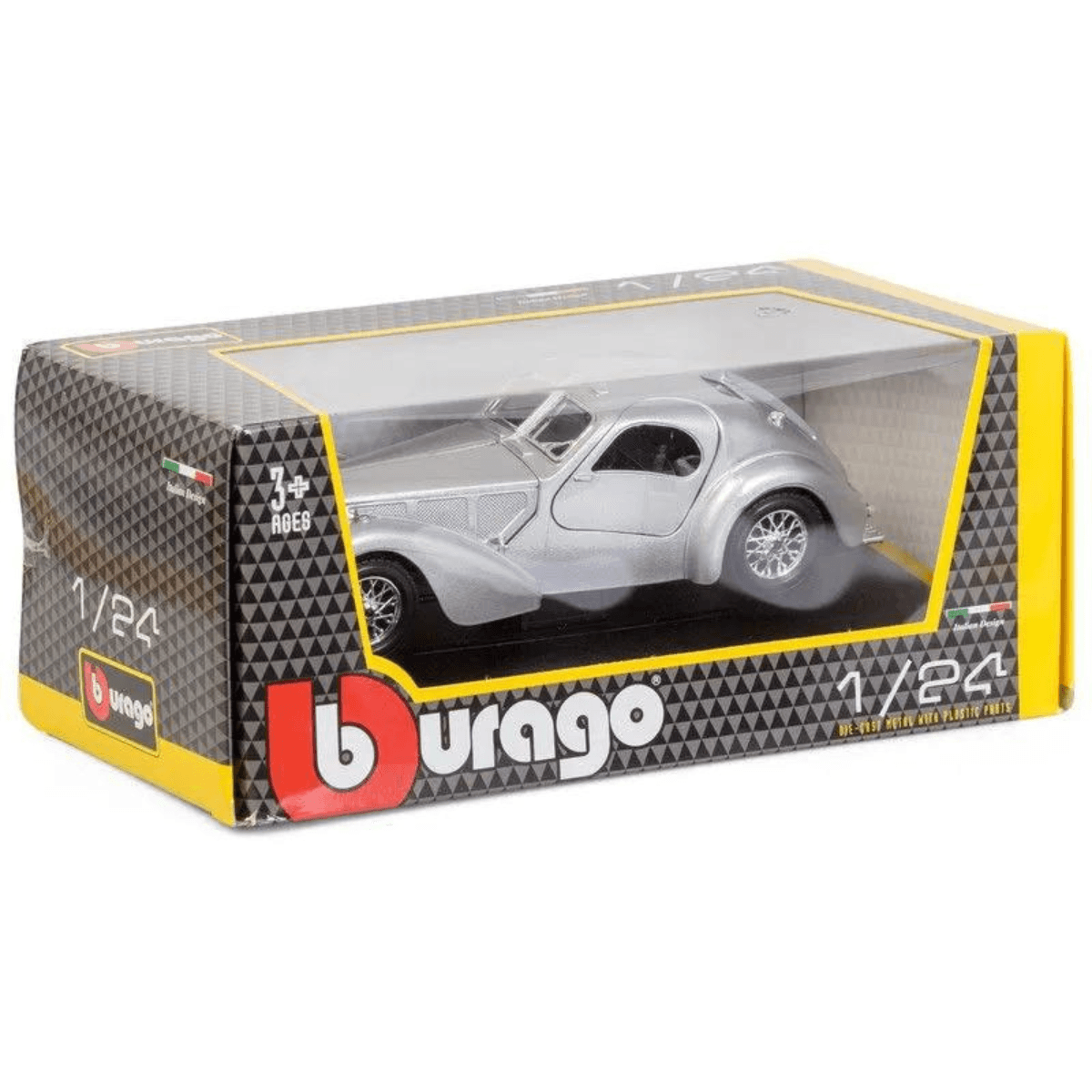 Miniatura Carro Bugatti Type 57Sc Atlantic 1/24 Prata Bburago