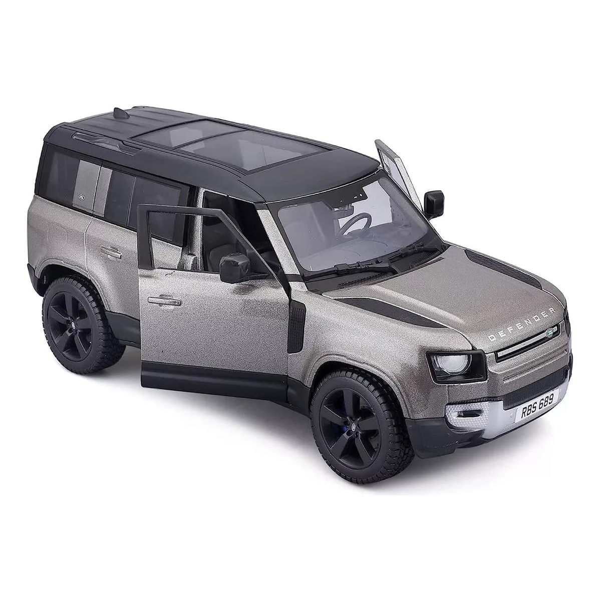 Miniatura Carro Suv Land Rover Defender 110 2022 1/24 Cinza