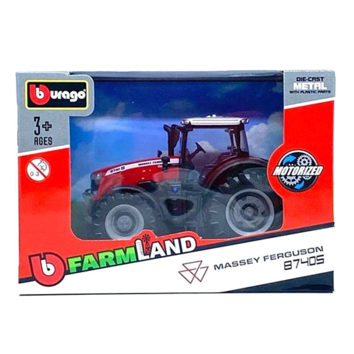 Miniatura Trator Massey Ferguson 8740S 10 Cm Vermelho Bburago