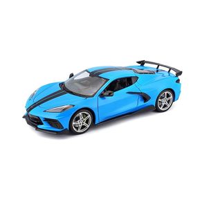 Miniatura-Carro-Chevrolet-Corvette-Stingray-Coupe-2020-1-18-Azul