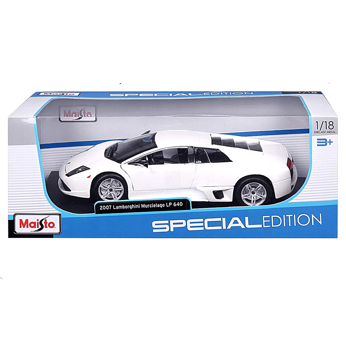 Miniatura Lamborghini Murciélago Lp 640 2007 1/18 Branco Maisto